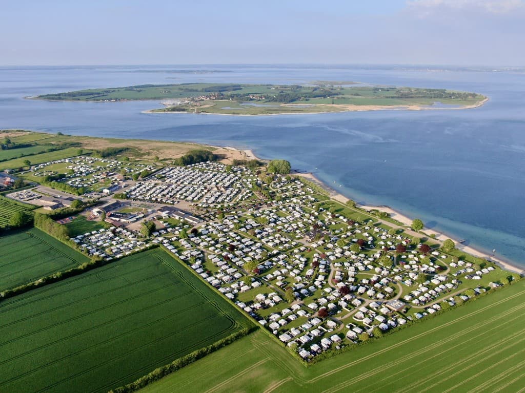 Luftfoto af Gammelbro Camping